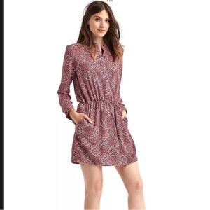 Gap Popover Print Dress Shirtdress Size Xl